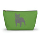 Frenchie Green Accessory Pouch With T-bottom | BKLA | shoes & accessories | backpack, hat, phone cover, tote bags, clutch bags