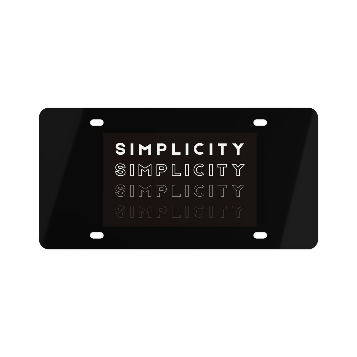 Simplicity License Plate