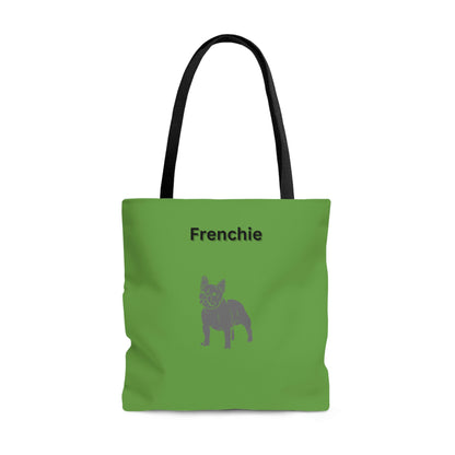 Frenchie Green Tote Bag | BKLA | shoes & accessories | backpack, hat, phone cover, tote bags, clutch bags