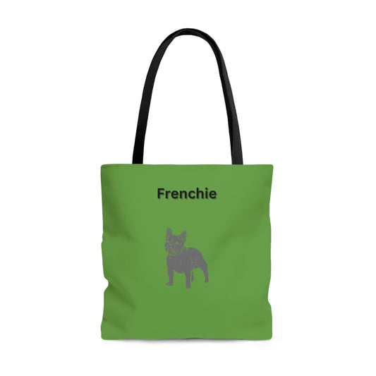 Frenchie Green Tote Bag | BKLA | shoes & accessories | backpack, hat, phone cover, tote bags, clutch bags