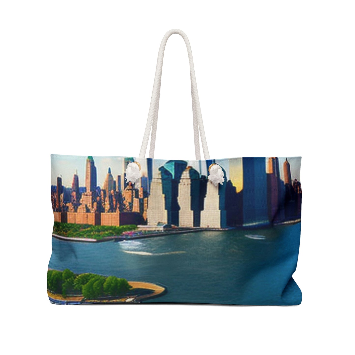 Shiba Inu Flying New York Weekender Bag | BKLA | Shoes & Accessories | shoes, hats, phone covers, tote bags, clutch bags