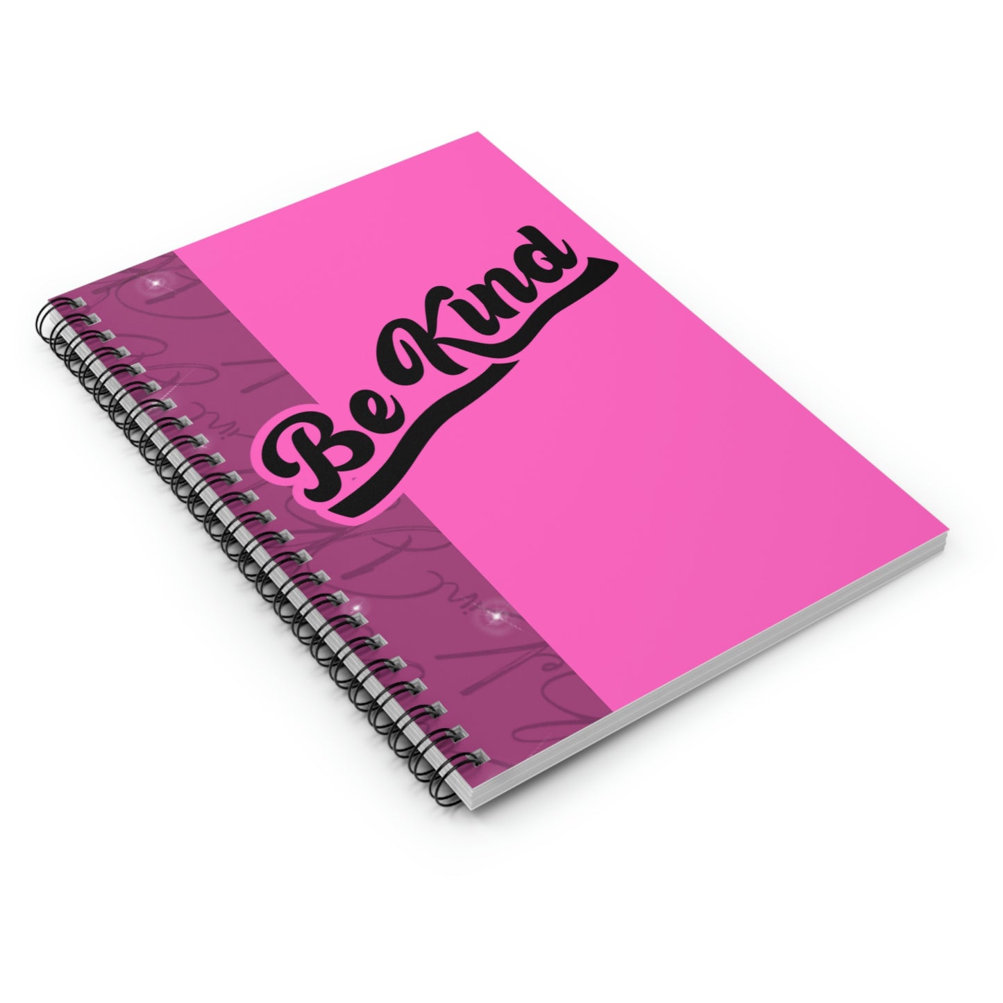 Be Kind Pink Spiral Notebook - Ruled Line