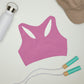 Frenchie Pink Girls' Double Lined Seamless Sports Bra
