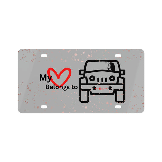 My Heart-Jeep License Plate | BKLA | Shoes & Accessories | shoes, hats, phone covers, tote bags, clutch bags