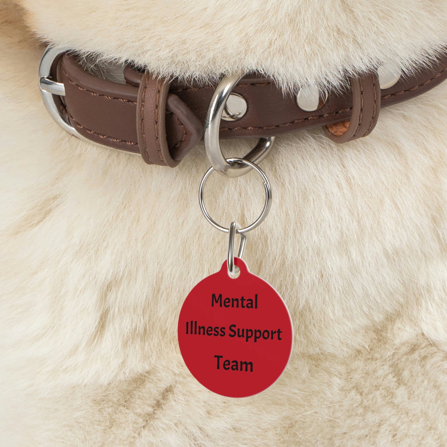 Mental Health Support RED Pet Tag