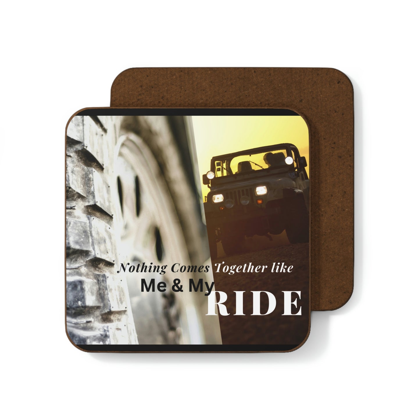 Me & My Ride Hardboard Back Coaster | BKLA | shoes & accessories | backpack, hat, phone cover, tote bags, clutch bags