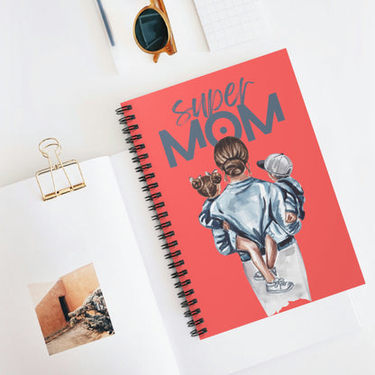Super Mom Spiral Notebook - Ruled Line