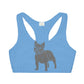 Frenchie Blue Girls' Double Lined Seamless Sports Bra