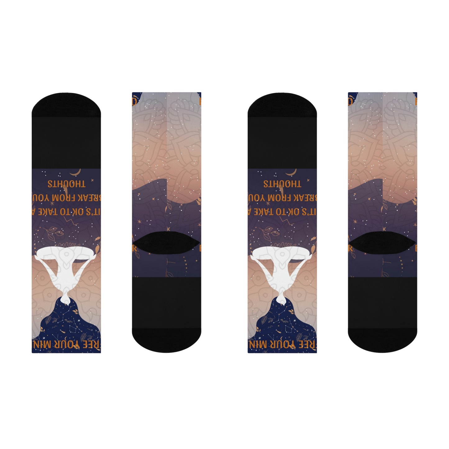 Mindfulness Crew Socks | BKLA | shoes & accessories | backpack, hat, phone cover, tote bags, clutch bags