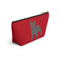 Frenchie Red Accessory Pouch With T-bottom | BKLA | shoes & accessories | backpack, hat, phone cover, tote bags, clutch bags