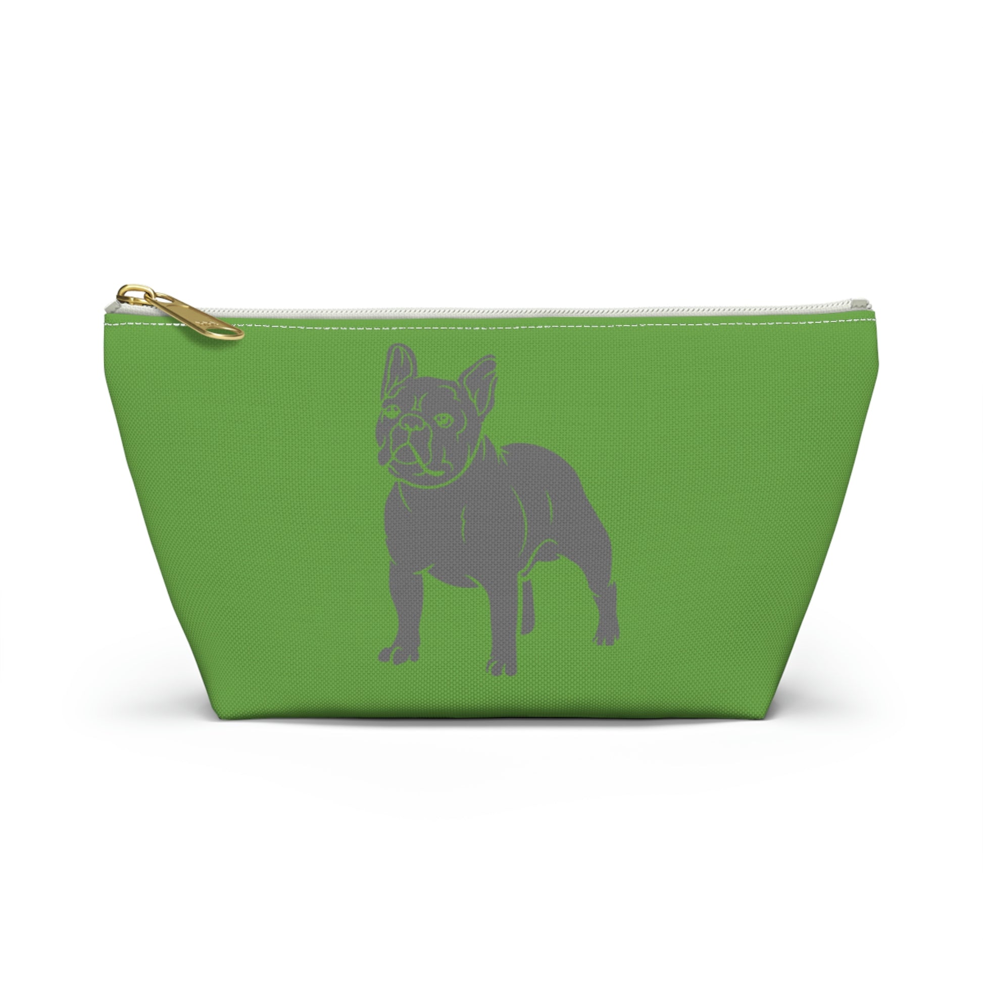Frenchie Green Accessory Pouch With T-bottom | BKLA | shoes & accessories | backpack, hat, phone cover, tote bags, clutch bags