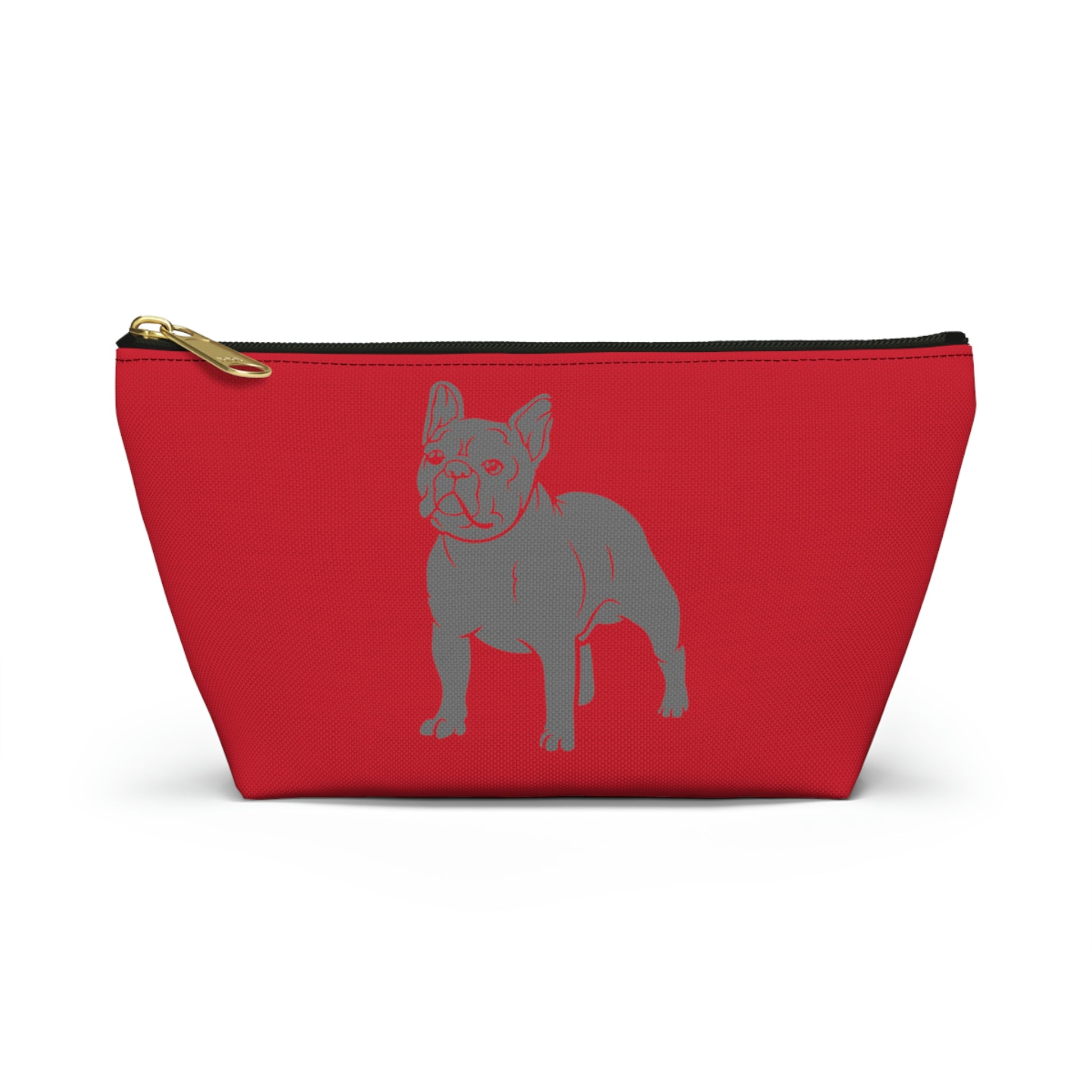 Frenchie Red Accessory Pouch With T-bottom | BKLA | shoes & accessories | backpack, hat, phone cover, tote bags, clutch bags