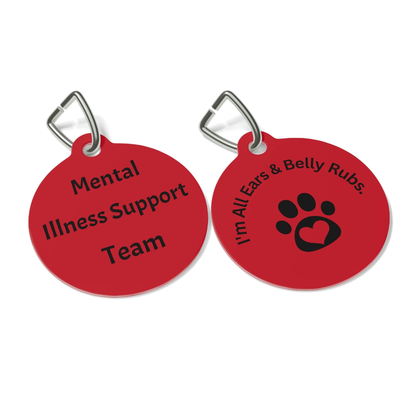 Mental Health Support RED Pet Tag