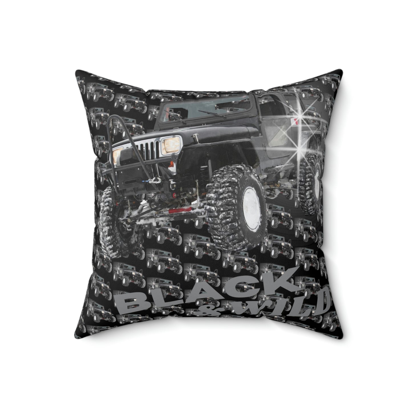 Black & Wild Spun Polyester Square Pillow