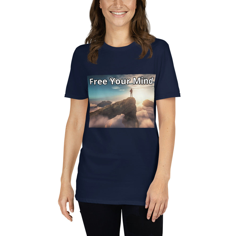 Free Your Mind Short Sleeve Unisex T-Shirt Navy | BKLA | Shirts & Tops | Tshirt, crop top, tee, sleeve tee, tank top, cotton tee
